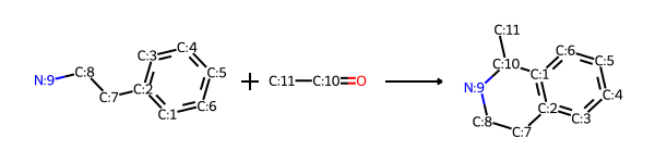 Pictet-Spengler forward (synthesis) reaction