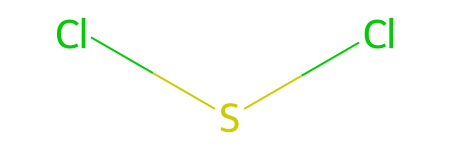 Molecular structure of sulfur dichloride: Cl-S-Cl