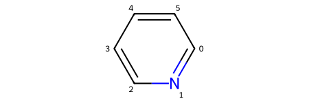 pyridine where the oxygen heteroatom has index of 1
