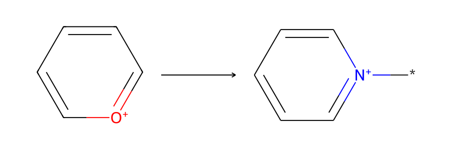 Skeletal-editing reaction: pyrylium → pyridinium